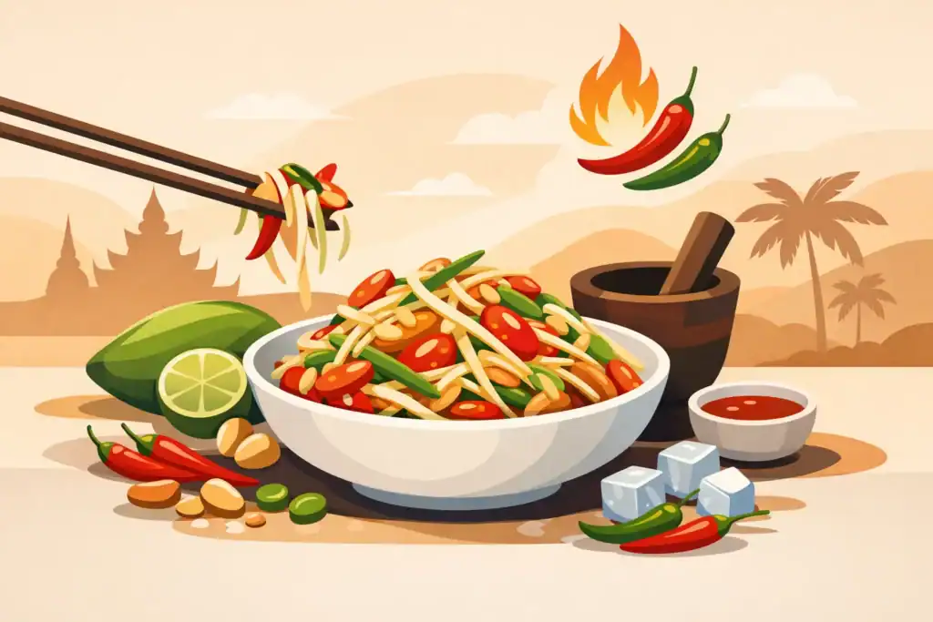 Was ist Som Tam Salat? Thai Schärfe erklärt