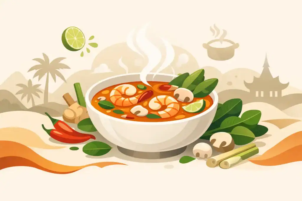 Was ist Tom Yum Suppe? Würzig, sauer, duftend